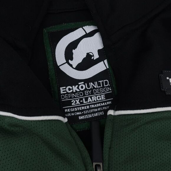 Vintage Ecko Unltd Rhino Brand Athletic Track Jacket Dark Green Men's Size XXL - - Picture 4 of 9